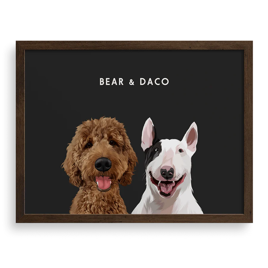 Custom Two Pet Portrait