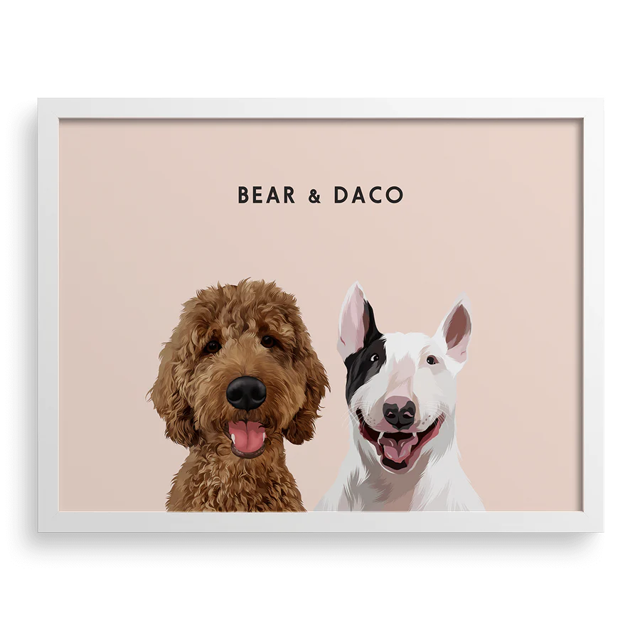 Custom Two Pet Portrait