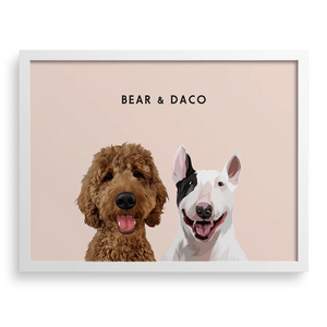 Custom Two Pet Portrait